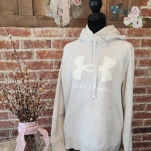 Under Armour Oatmeal Colored Logo Hoodie